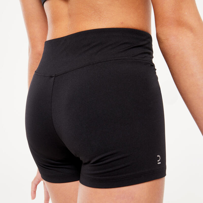 SHORT GYM FILLE NOIR - STRASS