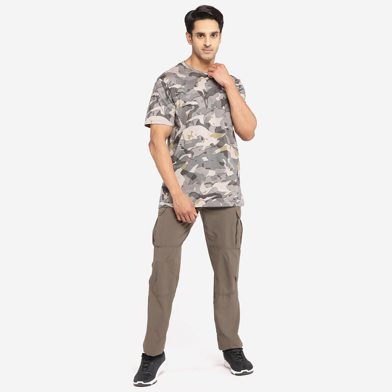 Jagd-T-Shirt 100 Camouflage grau