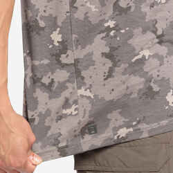 Short-sleeved hunting T-shirt 100 WL V1 - grey camouflage