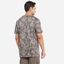 Short-sleeved hunting T-shirt 100 WL V1 - grey camouflage