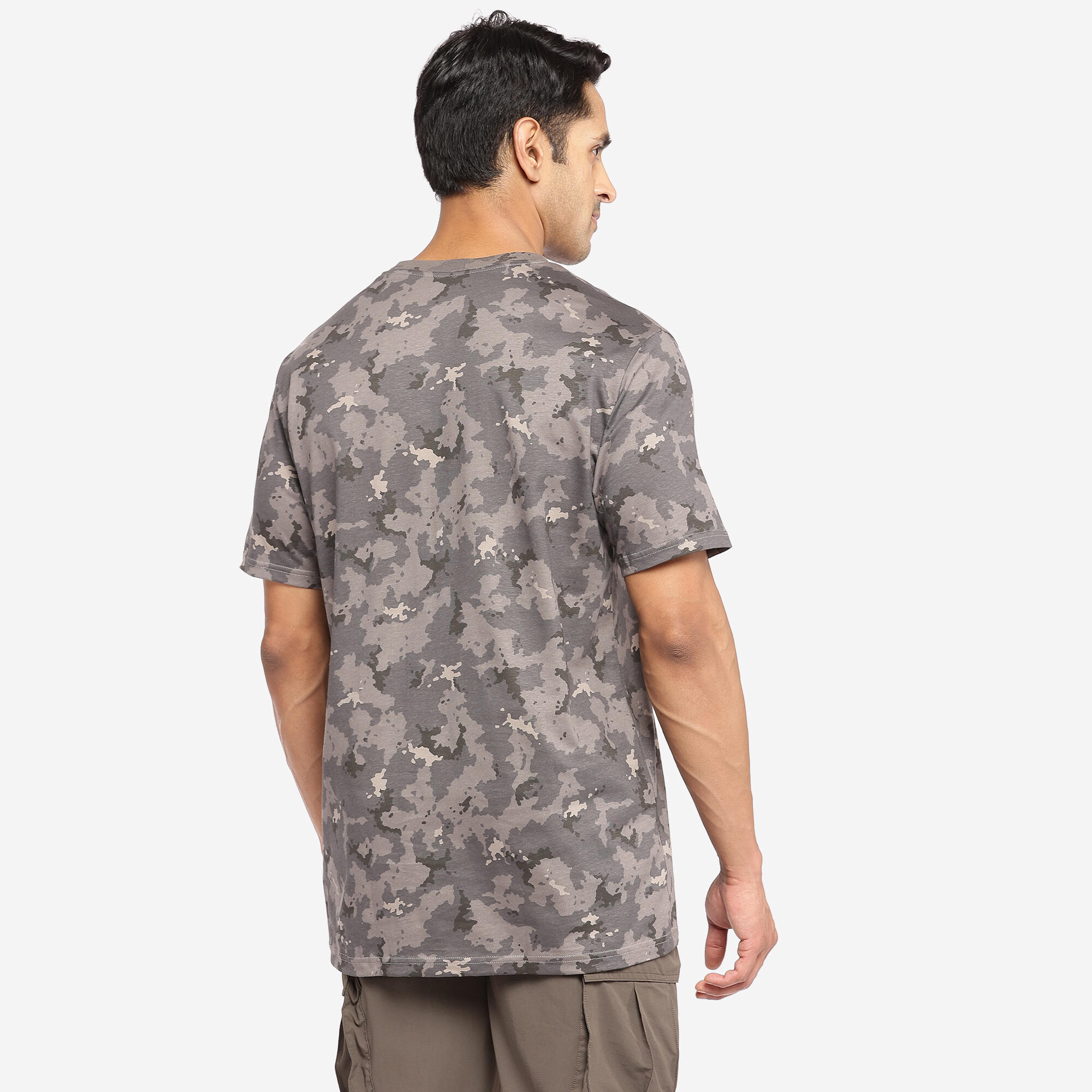 Maglia caccia 100 WOODLAND V1 grigia 3/7