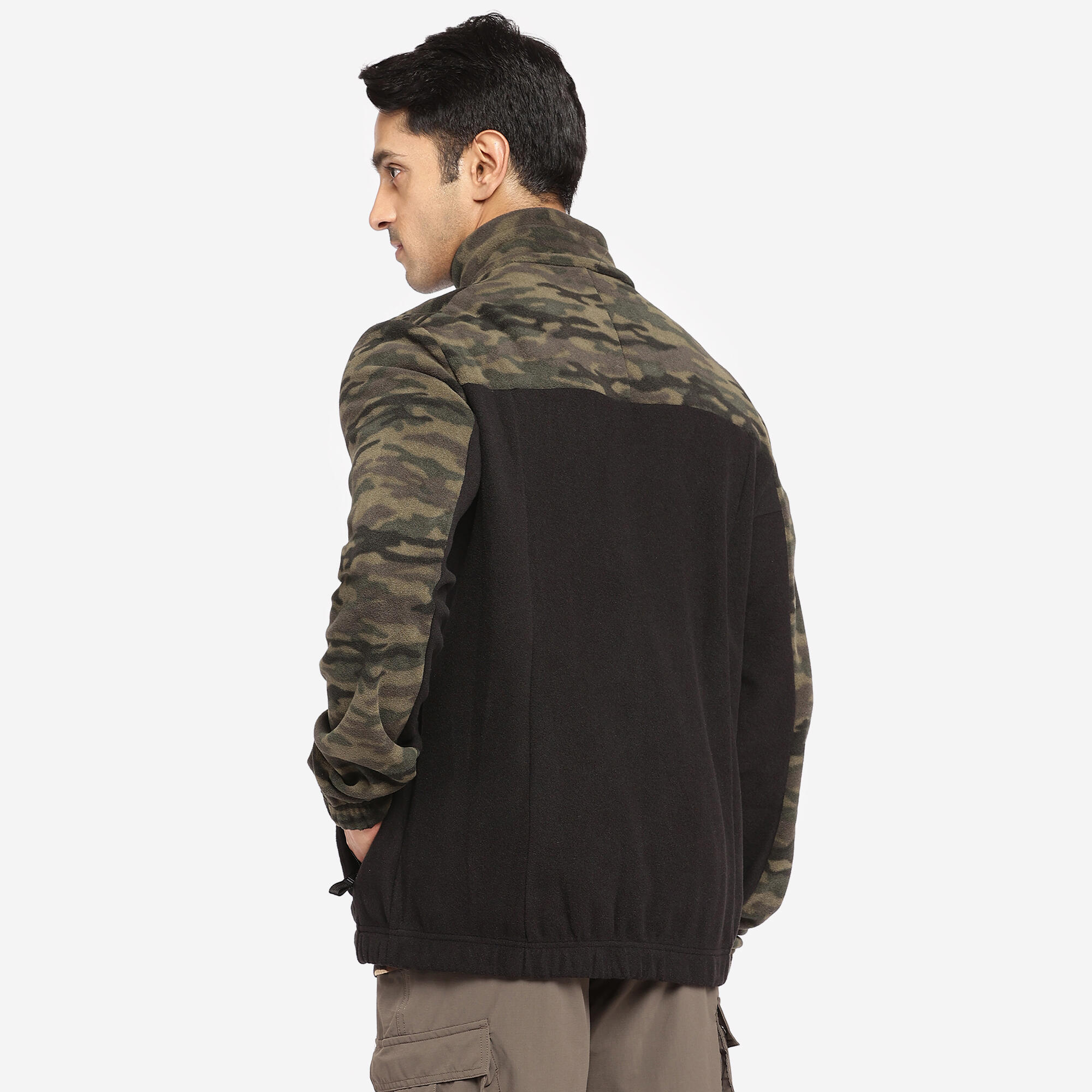 Men Fleece Army Military Camo Print SG500 - Camo Green/Black