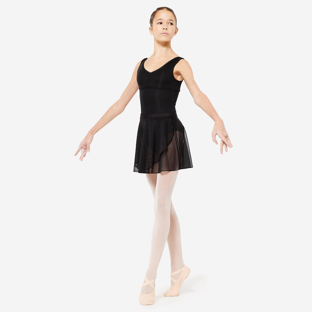 Mergaičių baleto muslino sijonas, juodas