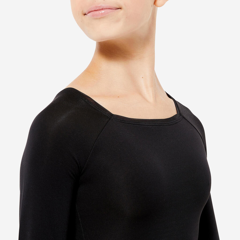 Long-Sleeved Ballet Leotard - Black