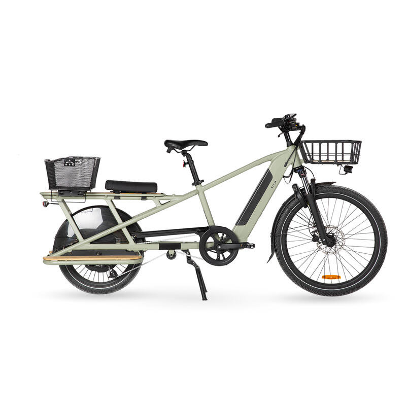 E-Lastenfahrrad Cargobike R500E Longtail V2 hellgrün