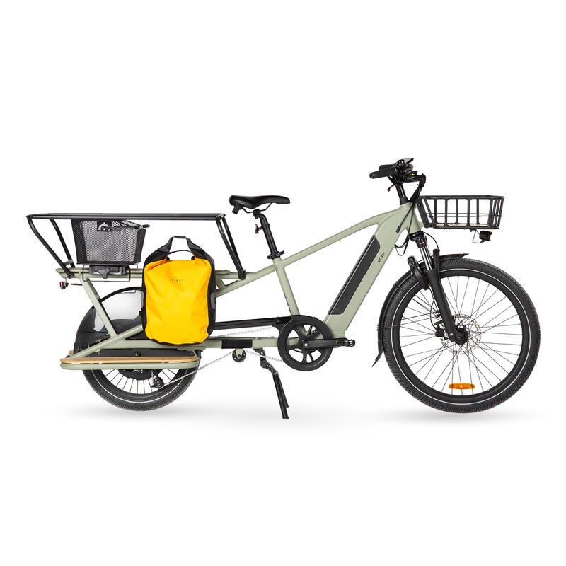 E-Lastenfahrrad Cargobike R500E Longtail V2 hellgrün