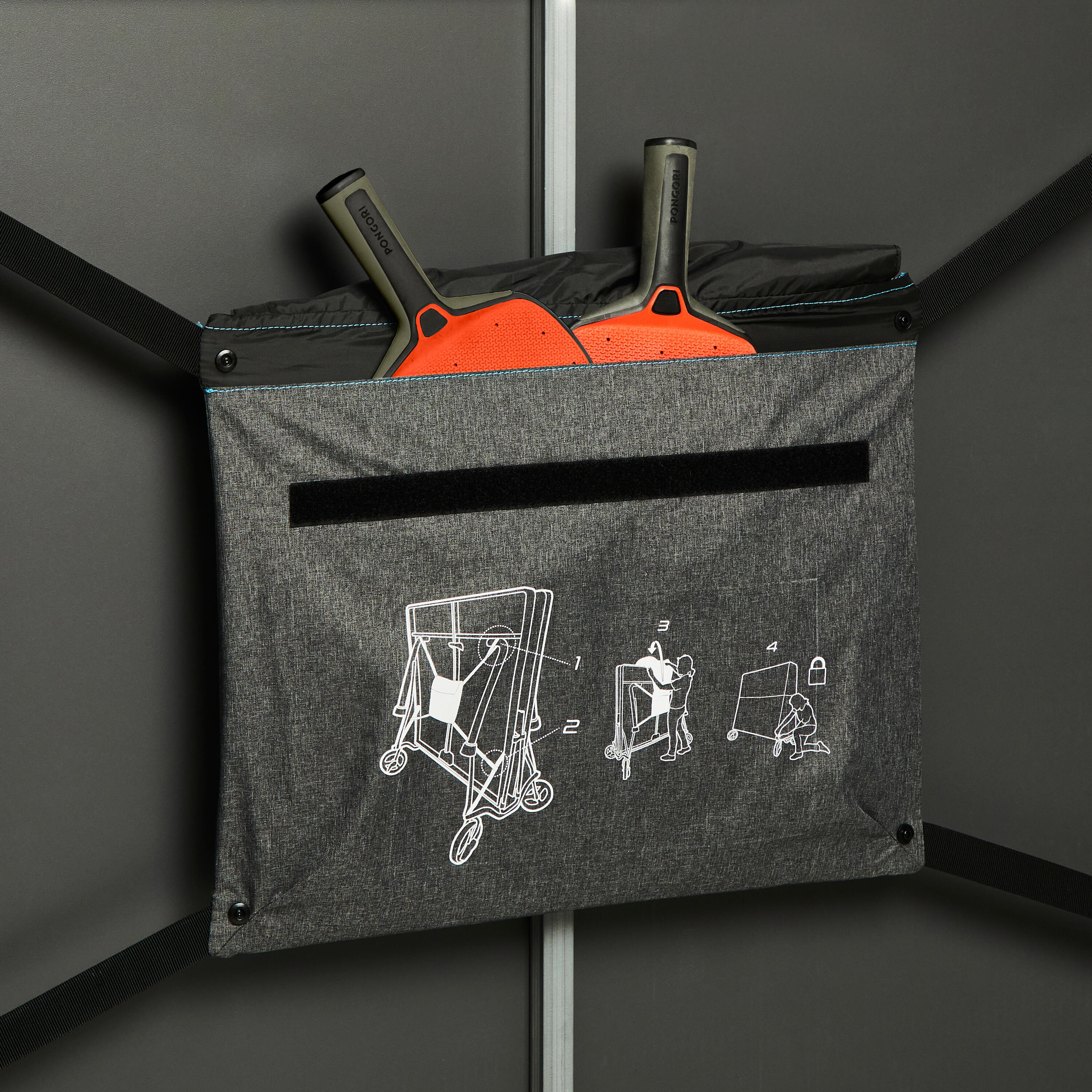 Folding Table Tennis Table Cover PPTC - Grey 7/10