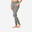 Pantalón jogger fitness ajustado de algodón con bolsillos Mujer Domyos 520 gris