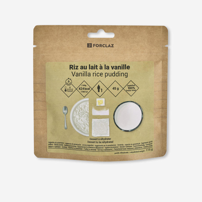 Dessert lyophilisé - Riz au lait à la vanille - 45 g