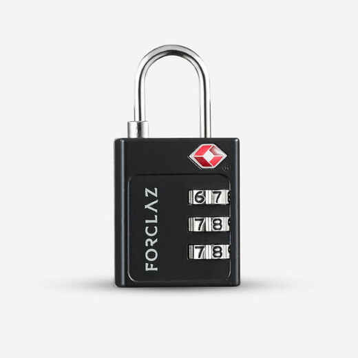 
      Cadenas à code de trekking voyage TRAVEL TSA noir
  