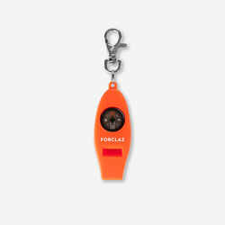 50 MULTI-PURPOSE WHISTLE AND ORIENTEERING COMPASS - ORANGE