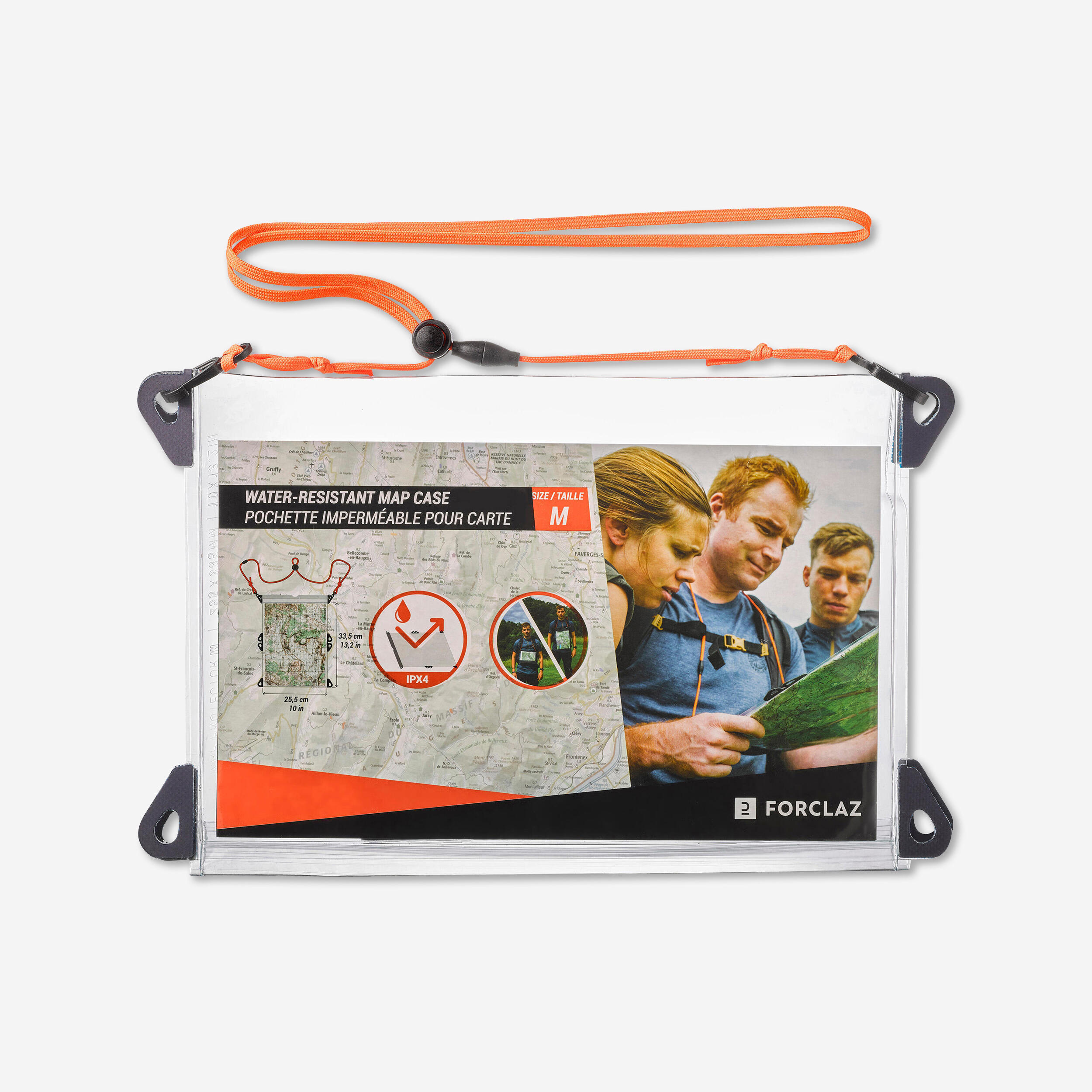 GEONAUTE Waterdichte kaartenhouder IPX4 voor wandelen trekking adventureracen