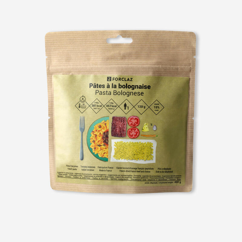 Gevriesdroogde maaltijd pasta bolognese 120 g