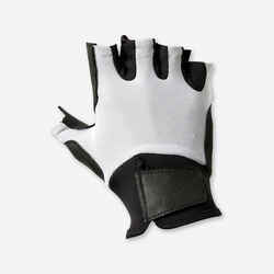 Guantes para gimnasio Unisex Domyos 500 blanco