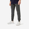 Pantalón chándal slim algodón ajustado fitness Hombre Domyos 500 gris