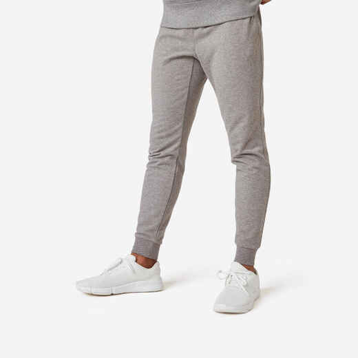 
      Pantalón jogger de fitness con bolsillos para Hombre 500 gris
  