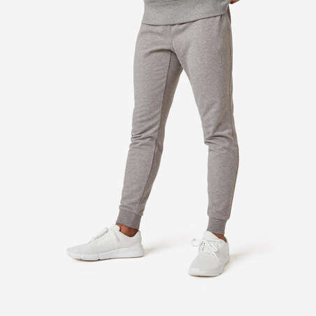 Pantalon jogging slim Fitness Homme - 500 Gris