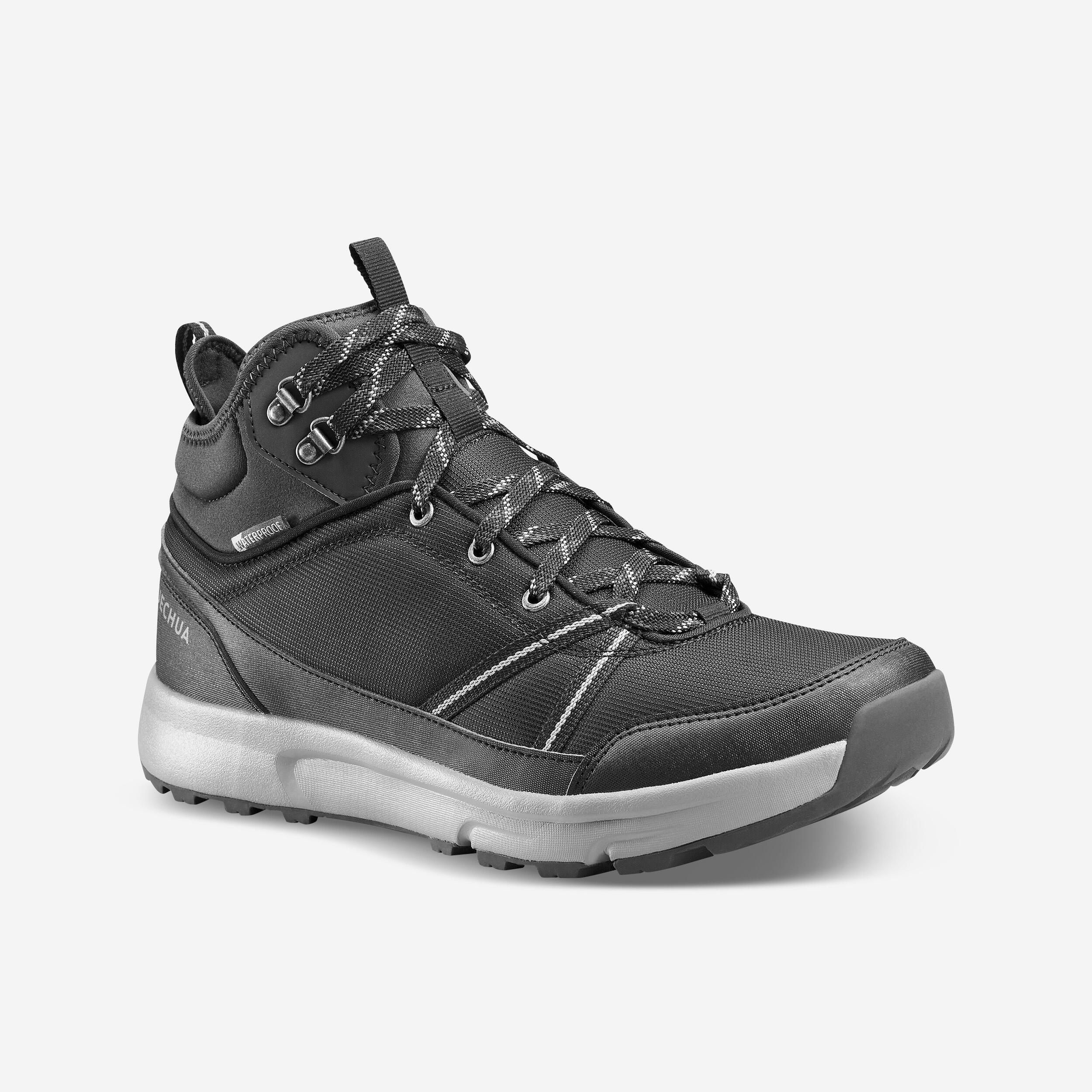 Men’s Waterproof Hiking Shoes  - NH 100 Black - QUECHUA