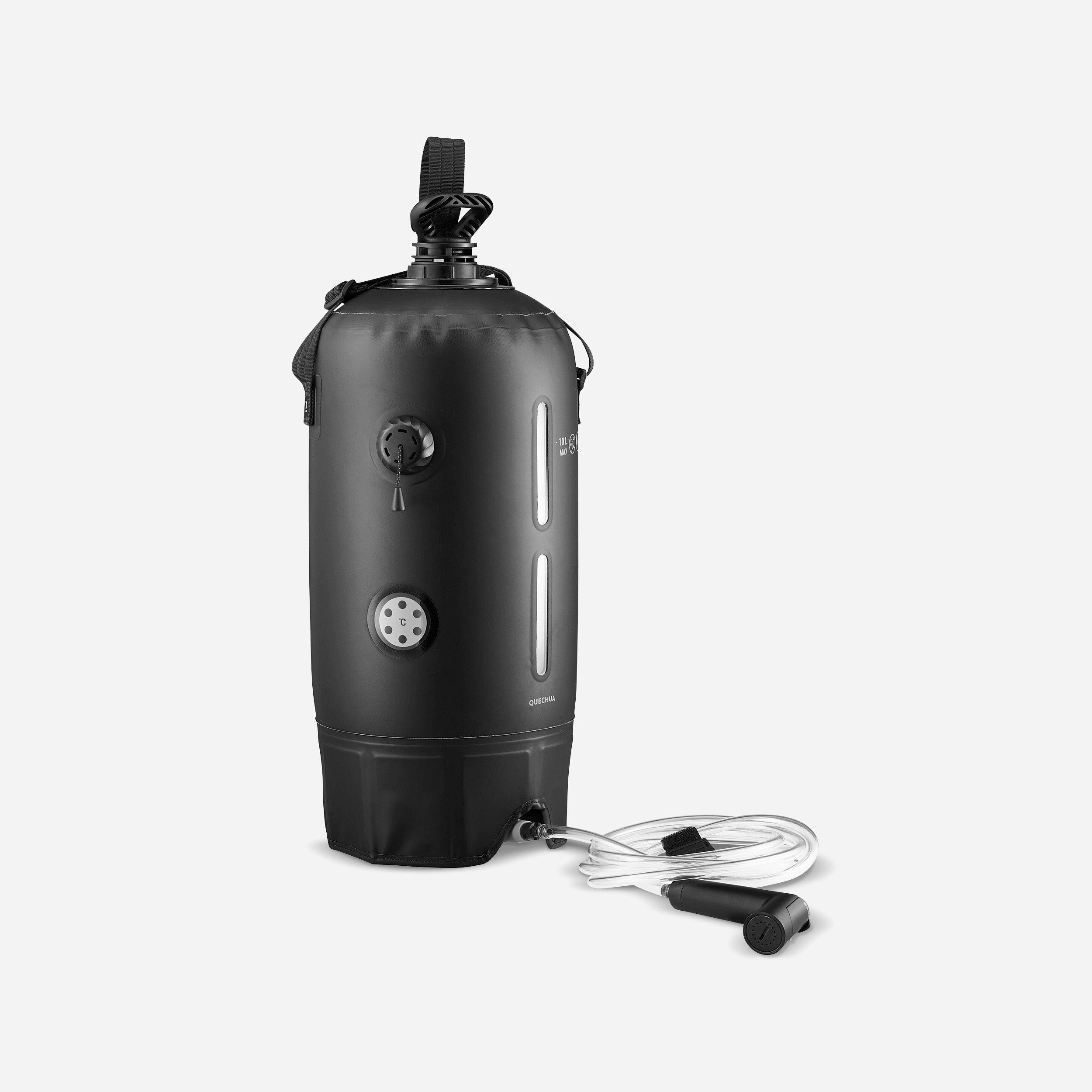 Douche pression solaire pour le camping - 10 litres - Camping - Bivouac - Quechua- Clubs - Entreprises - Collectivités - Associations