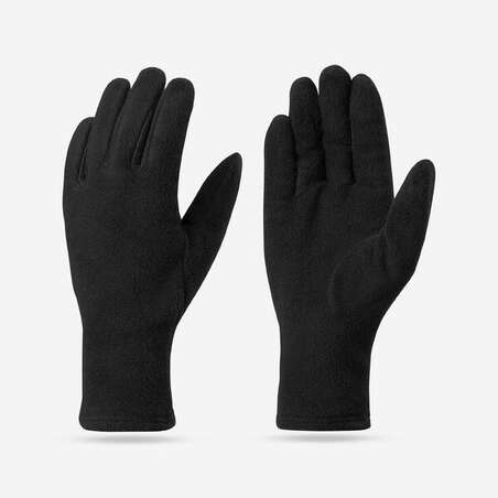 Sous-gants en polyester de trek montagne - TREK 100 noir - adulte