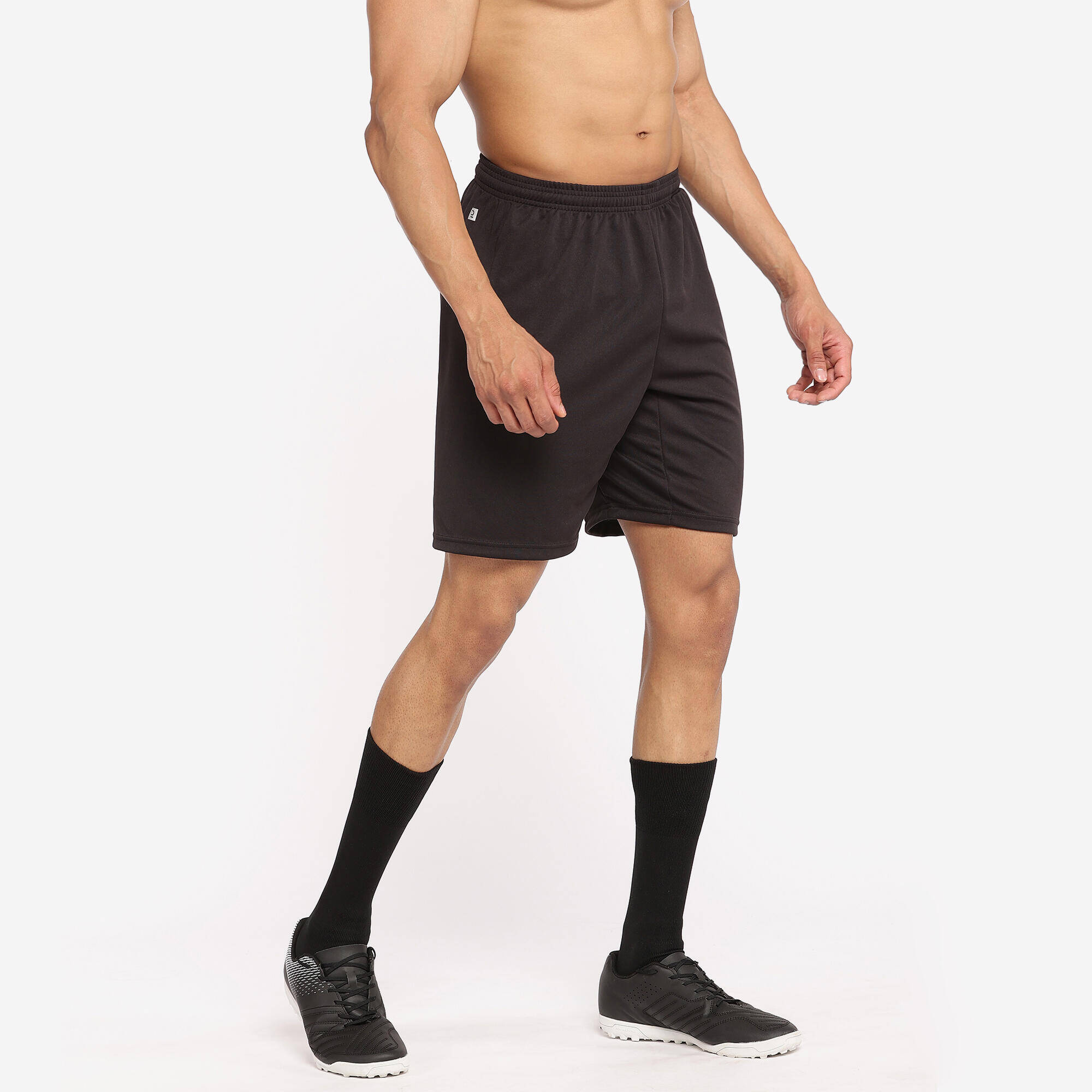 Men Football Shorts F100 Black -  2