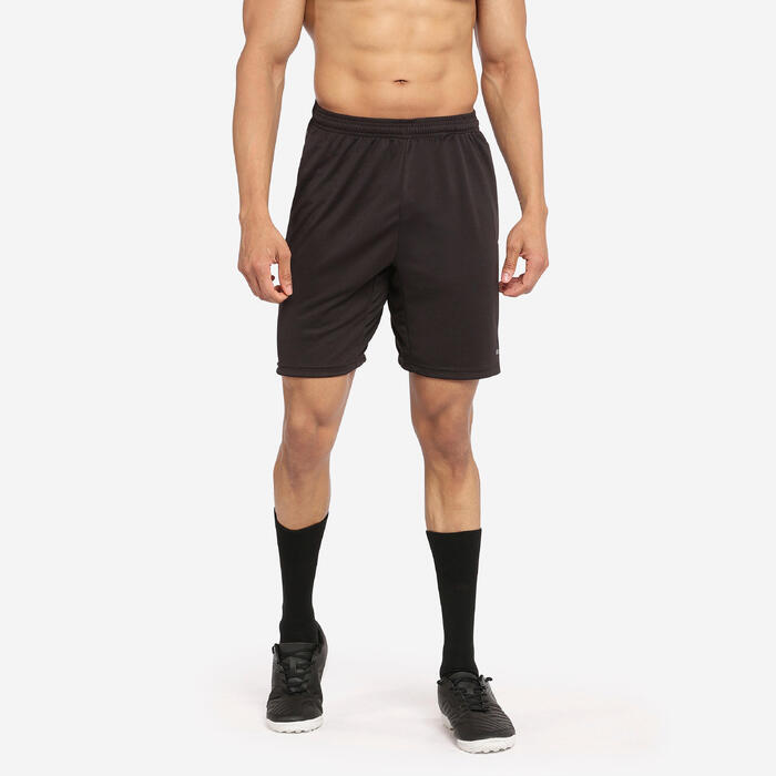 Men's Soccer Shorts - F 500 Black - [EN] smoked black - Kipsta - Decathlon