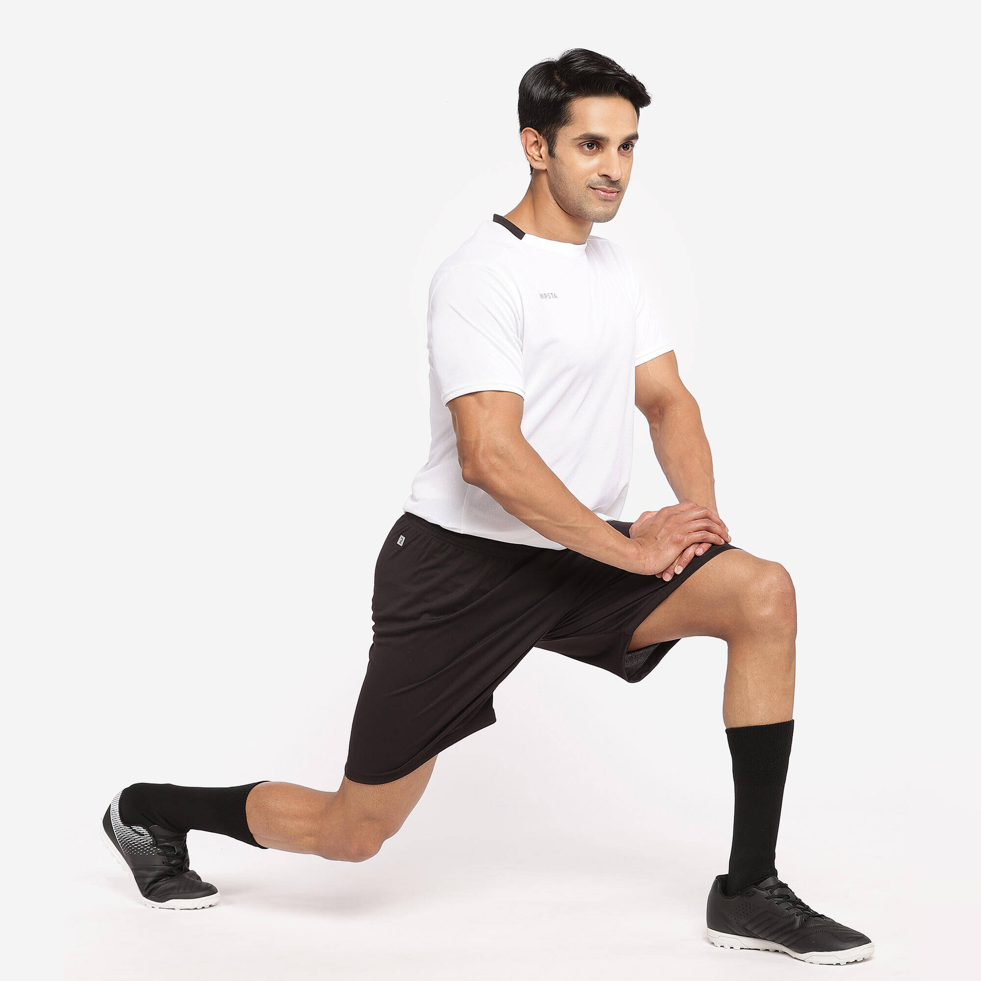 Men Football Shorts F100 Black -  3