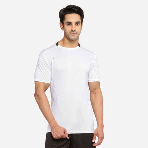 Men's Organic Cotton Essential Logo Quarterback T-Shirt in Glacier