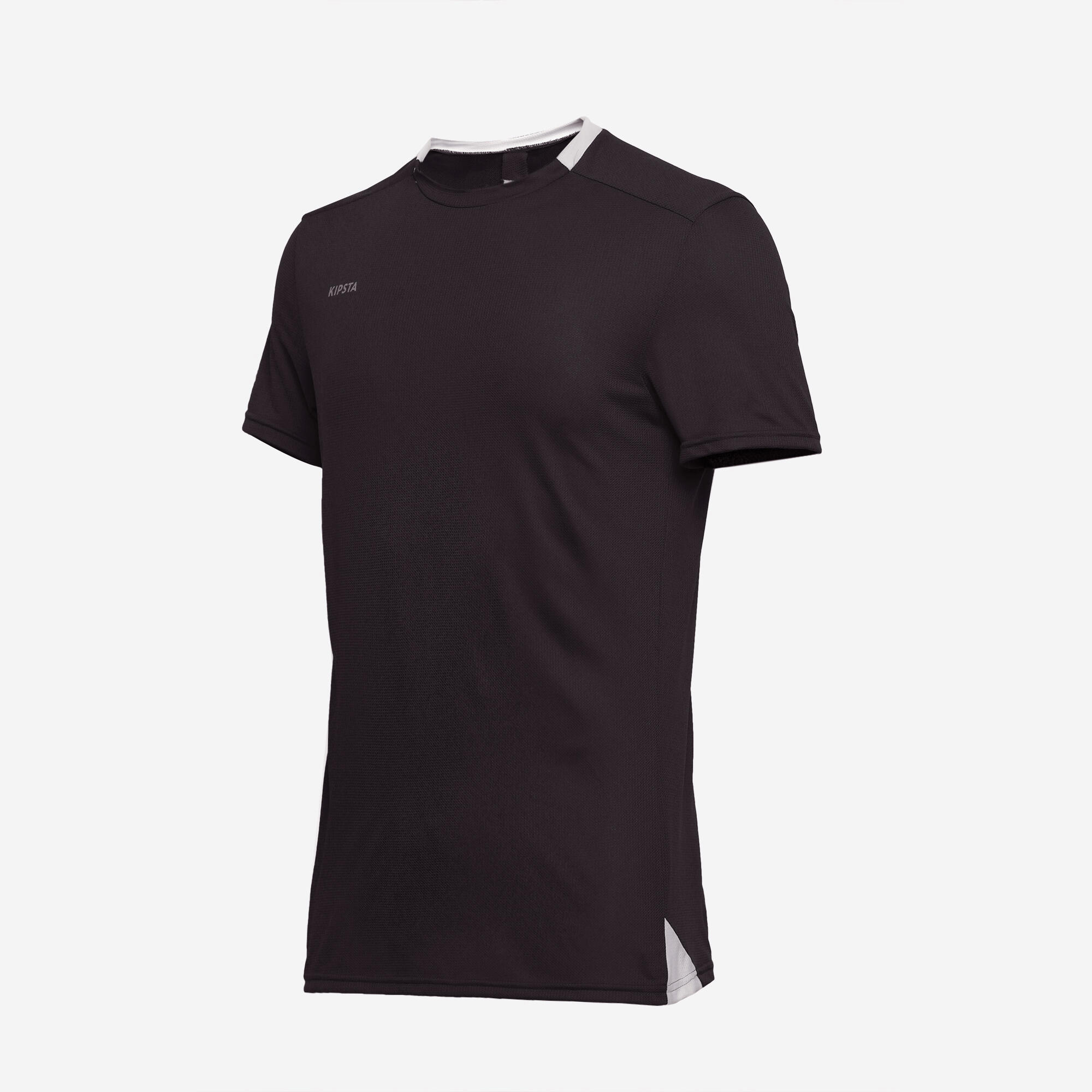 Men Football Short Sleeve Tshirt Quick Dry F100 - Black