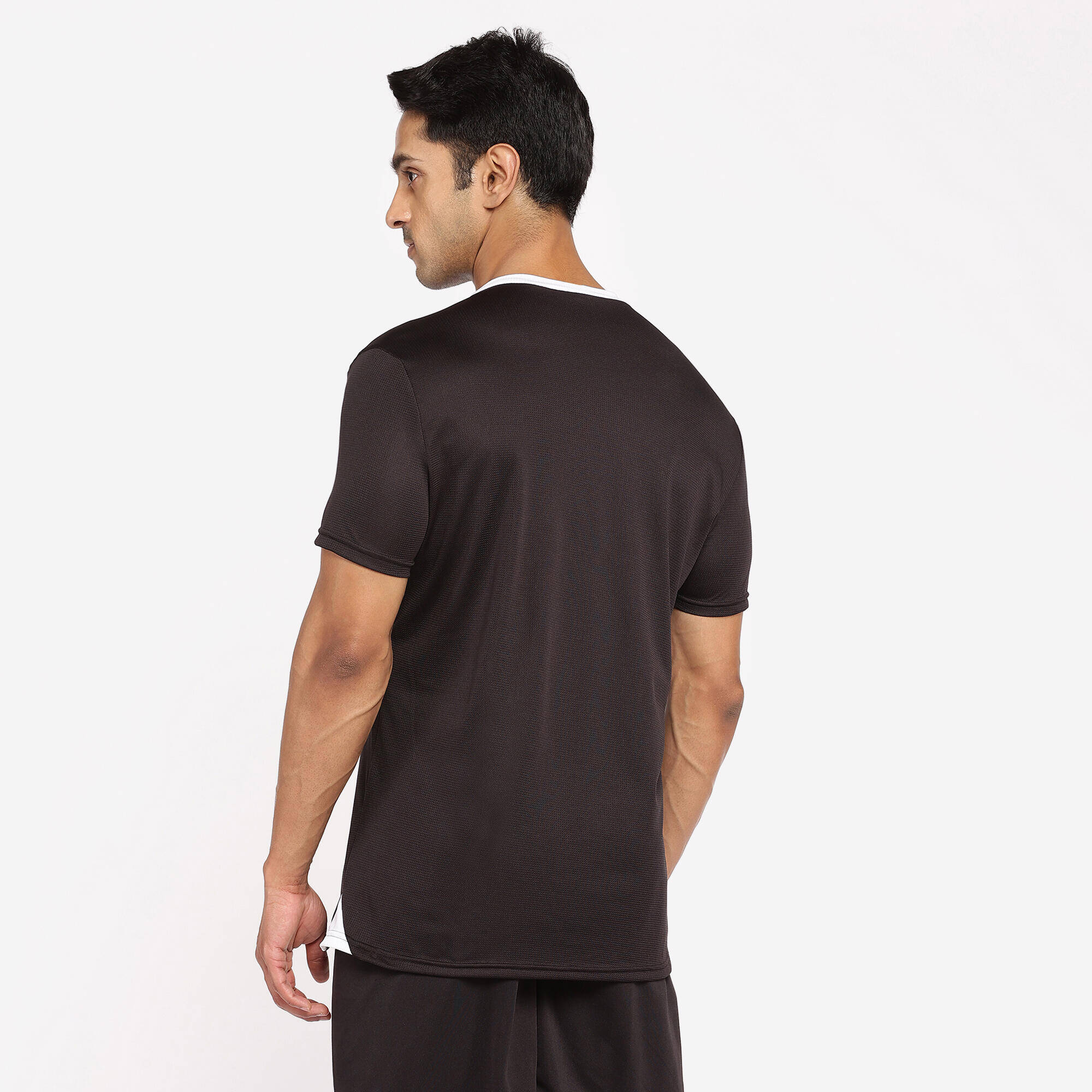 Men Football Short Sleeve Tshirt Quick Dry F100 - Black -  4