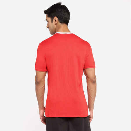 חולצת כדורגל בעיצוב ידידותי לסביבה F100 למבוגרים - אדום