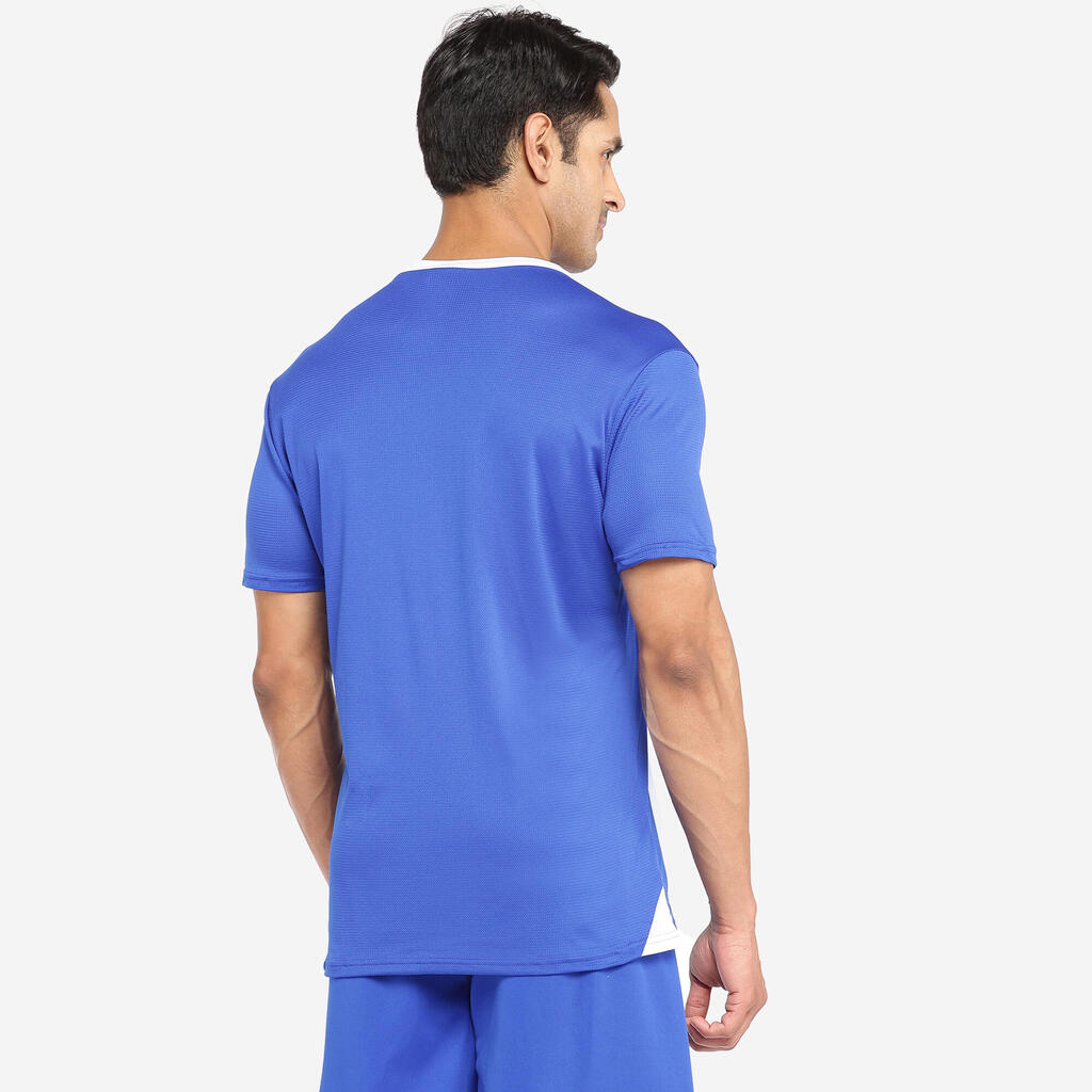 Camiseta de fútbol transpirable para adulto Kipsta Essentiel Club azul