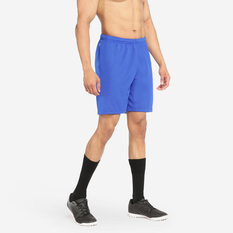 成人款足球短褲F100－藍色
