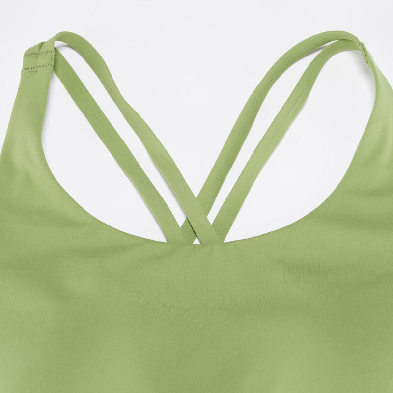 美背長版運動內衣－綠色