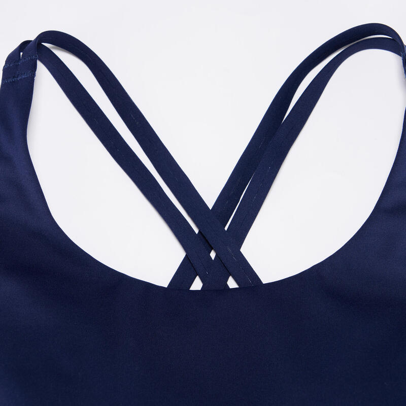 Women's soft beauty Back Long Sports Bra - Navy Blue