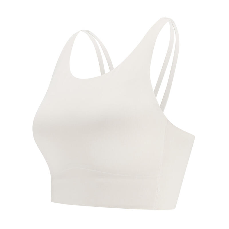 Women's soft beauty Back Long Sports Bra - White