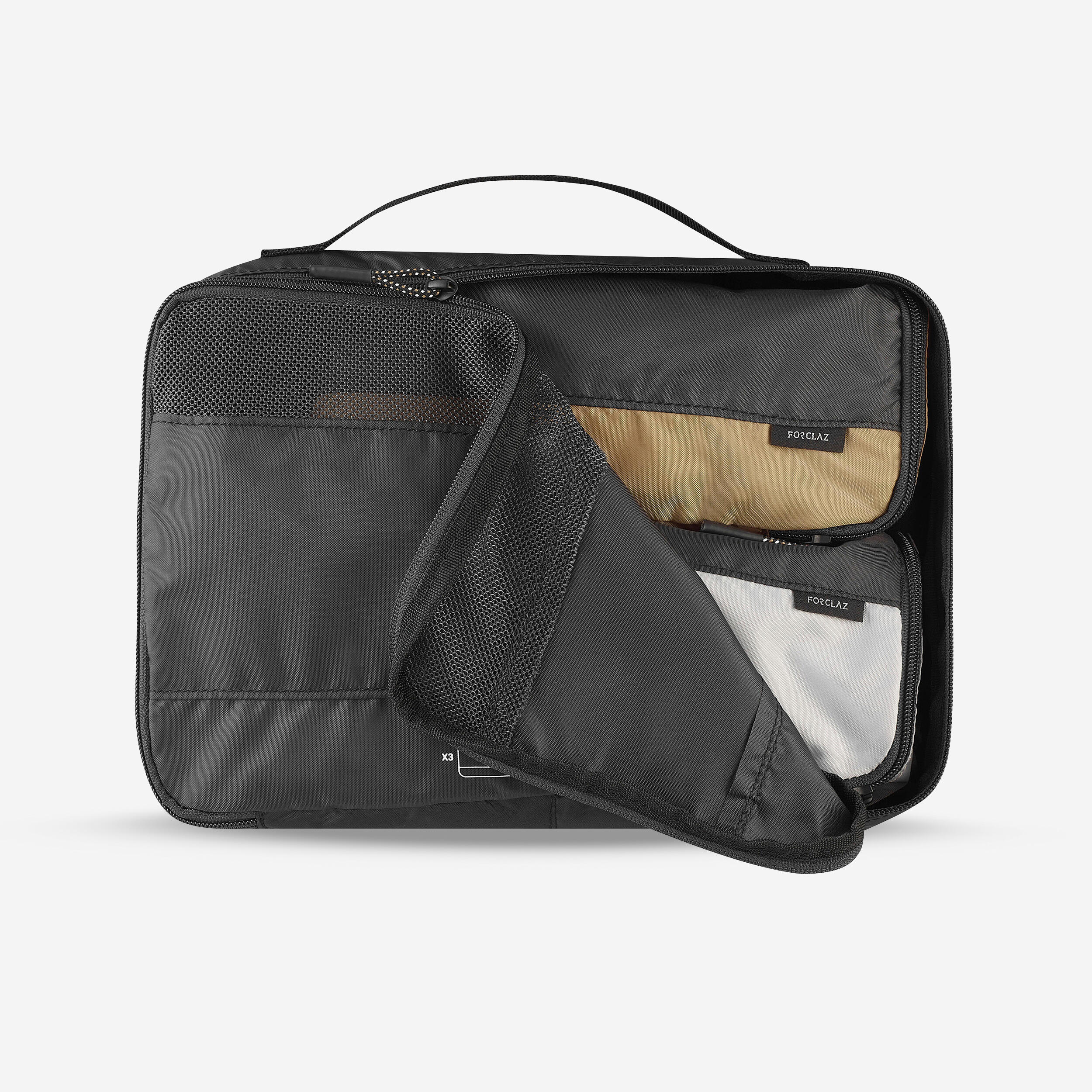 FORCLAZ Kit of 3 Travel Storage Bags