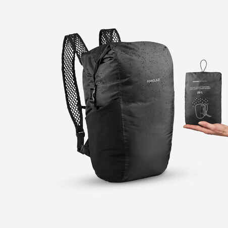 Morral de 20 litros - compacto e impermeable para trekking de viaje 		Forclaz