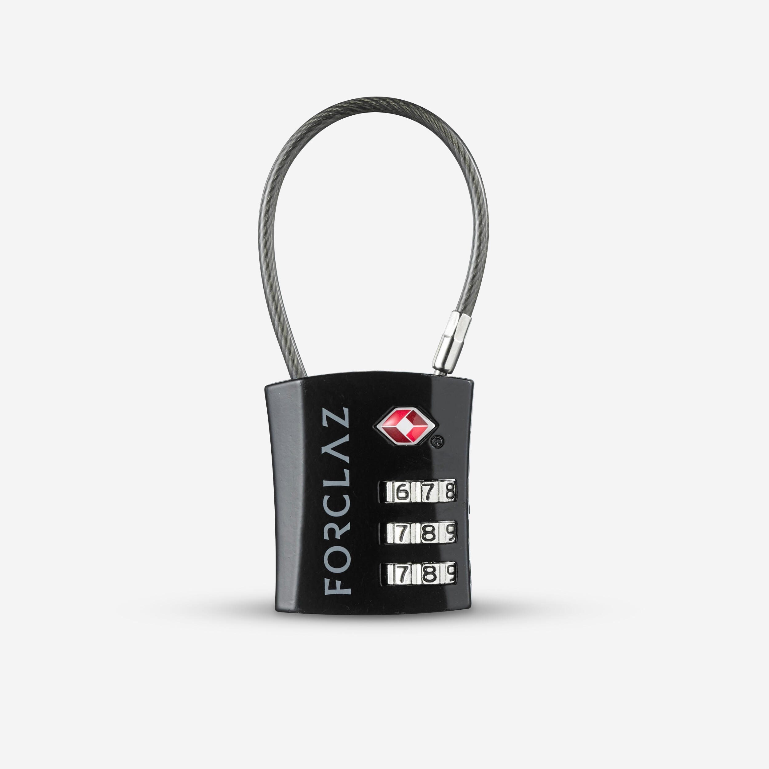 FORCLAZ TSA Travel Code Cable Lock - Black