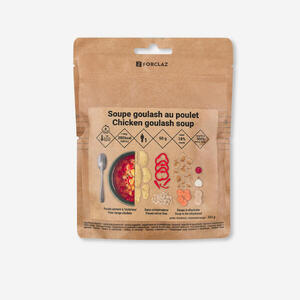 Comida liofilizada de camping Sopa goulash pollo 70 gr Forclaz