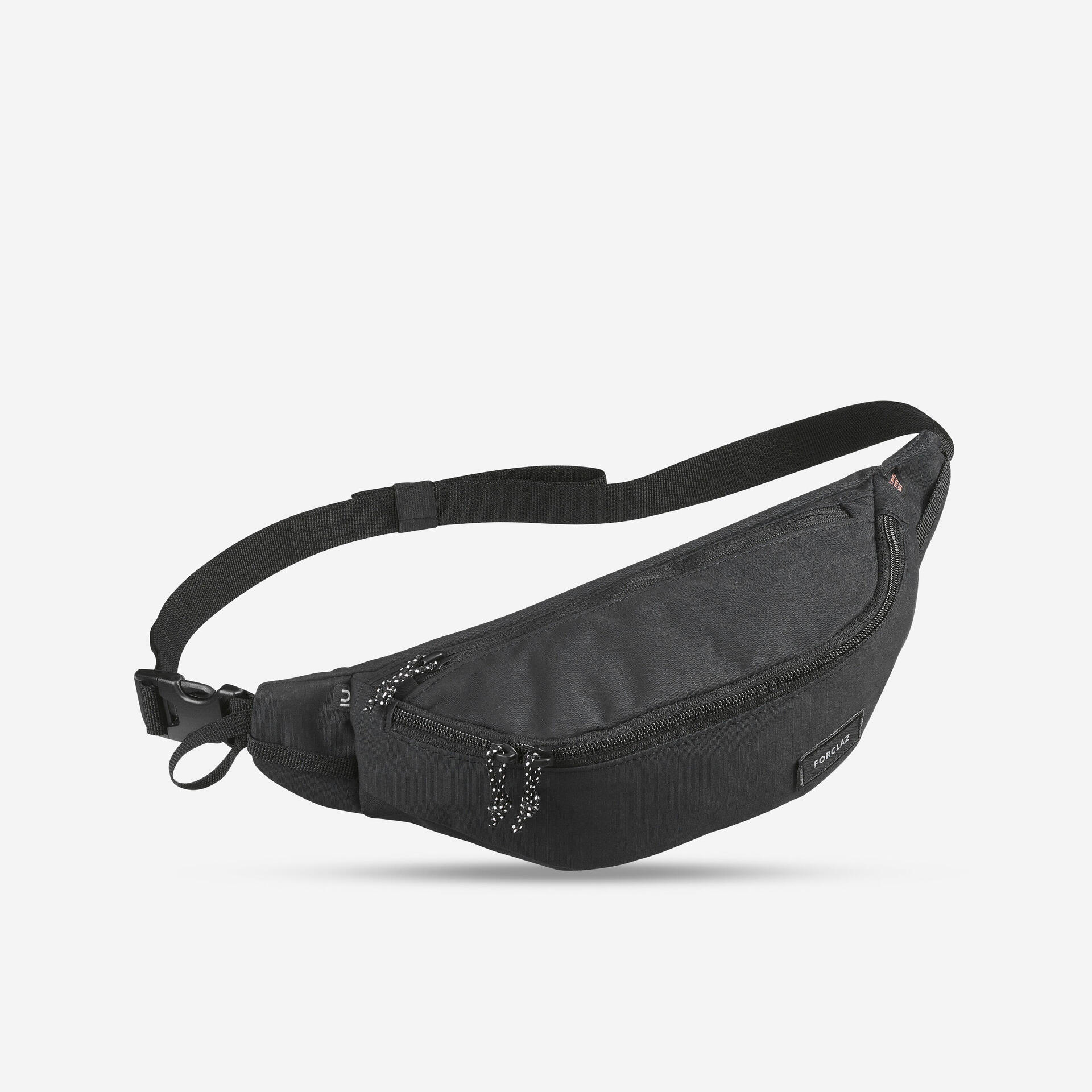 Hip Bag Plain Black Waist Bag Trekking 2L Belt Bag Travel Black