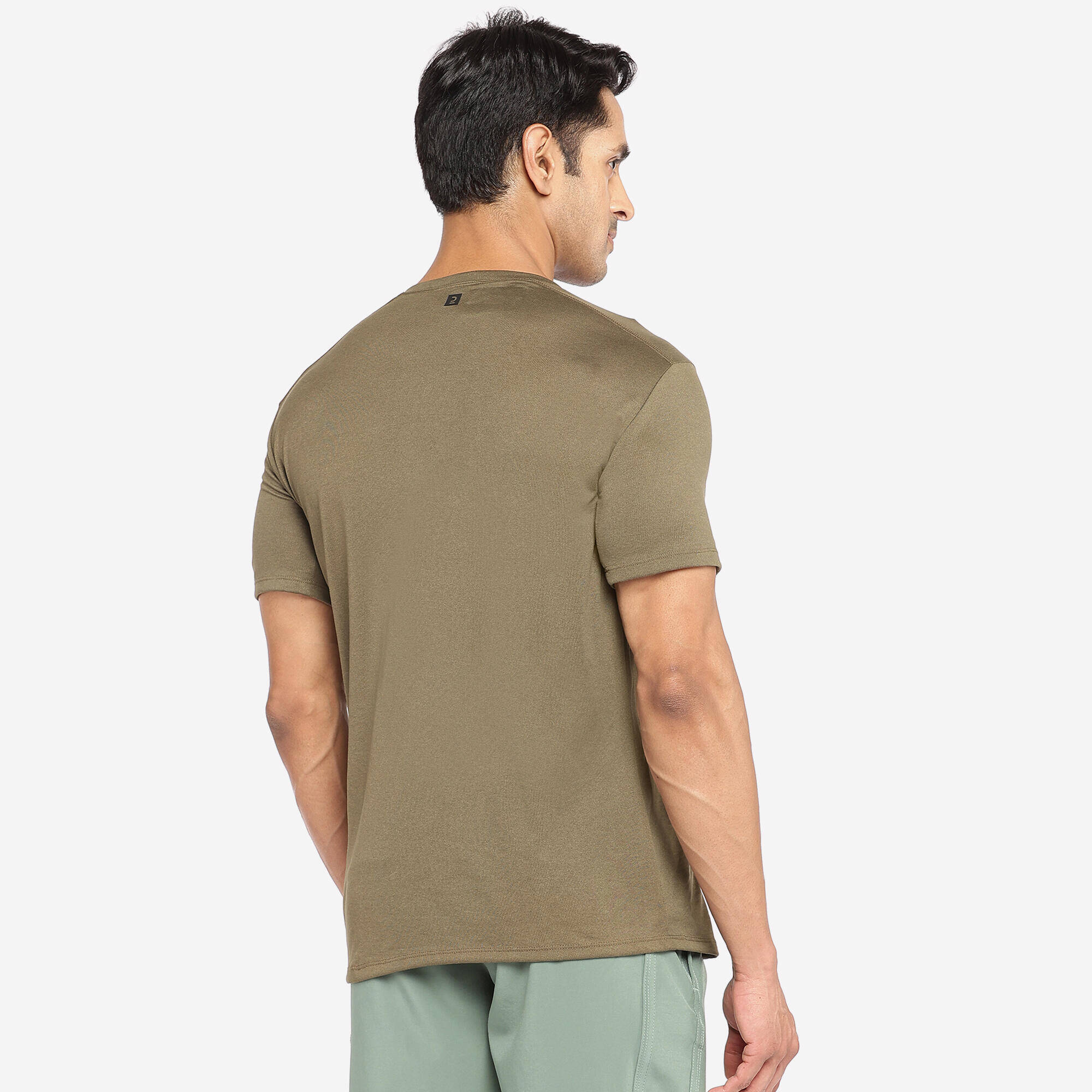 Men's Crew Neck Breathable Essential Fitness T-Shirt - Green -  4