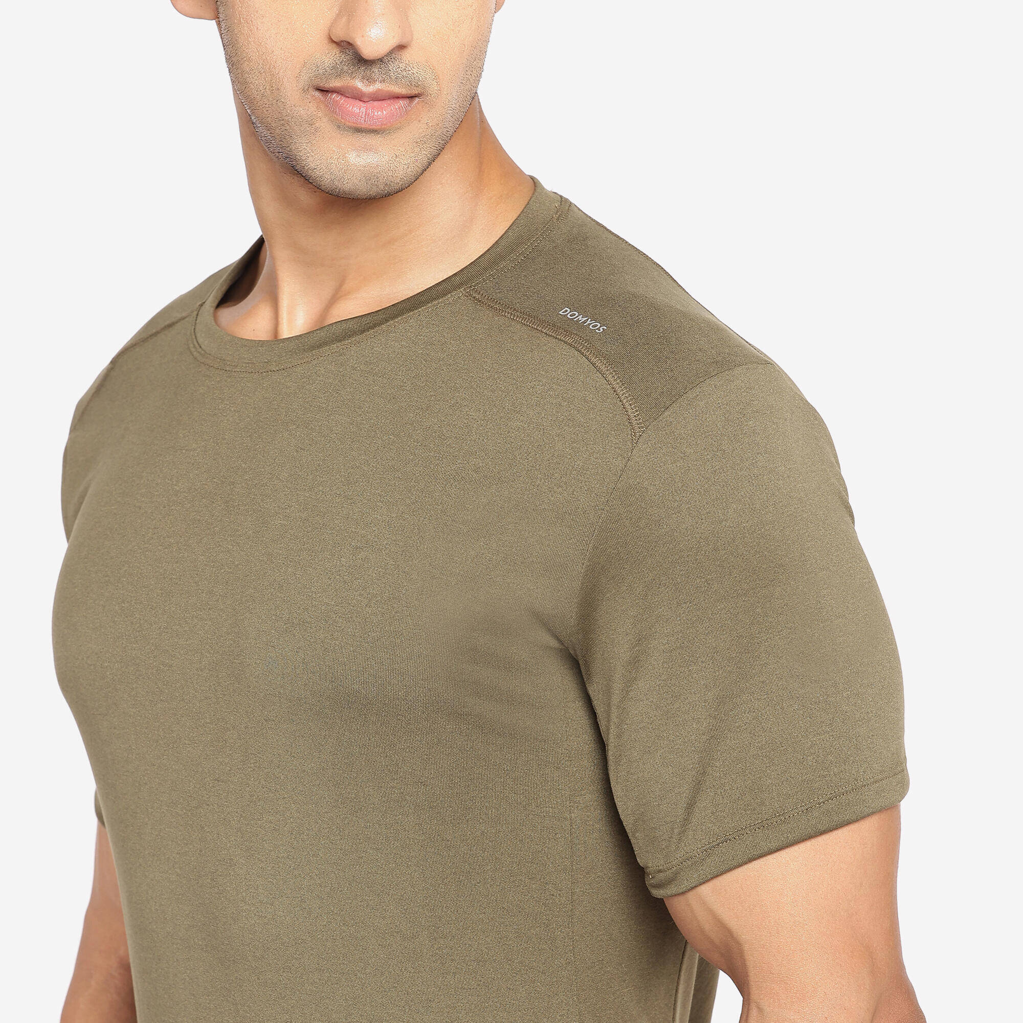 Men's Crew Neck Breathable Essential Fitness T-Shirt - Green -  3