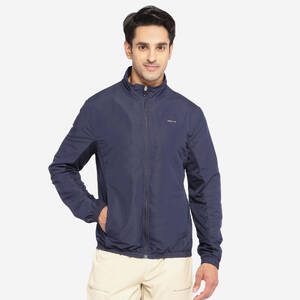 Men's Cardio Fitness Tracksuit Jacket FJA 100  - Asphalt Blue