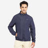 Men's Cardio Fitness Tracksuit Jacket FJA 100  - Asphalt Blue