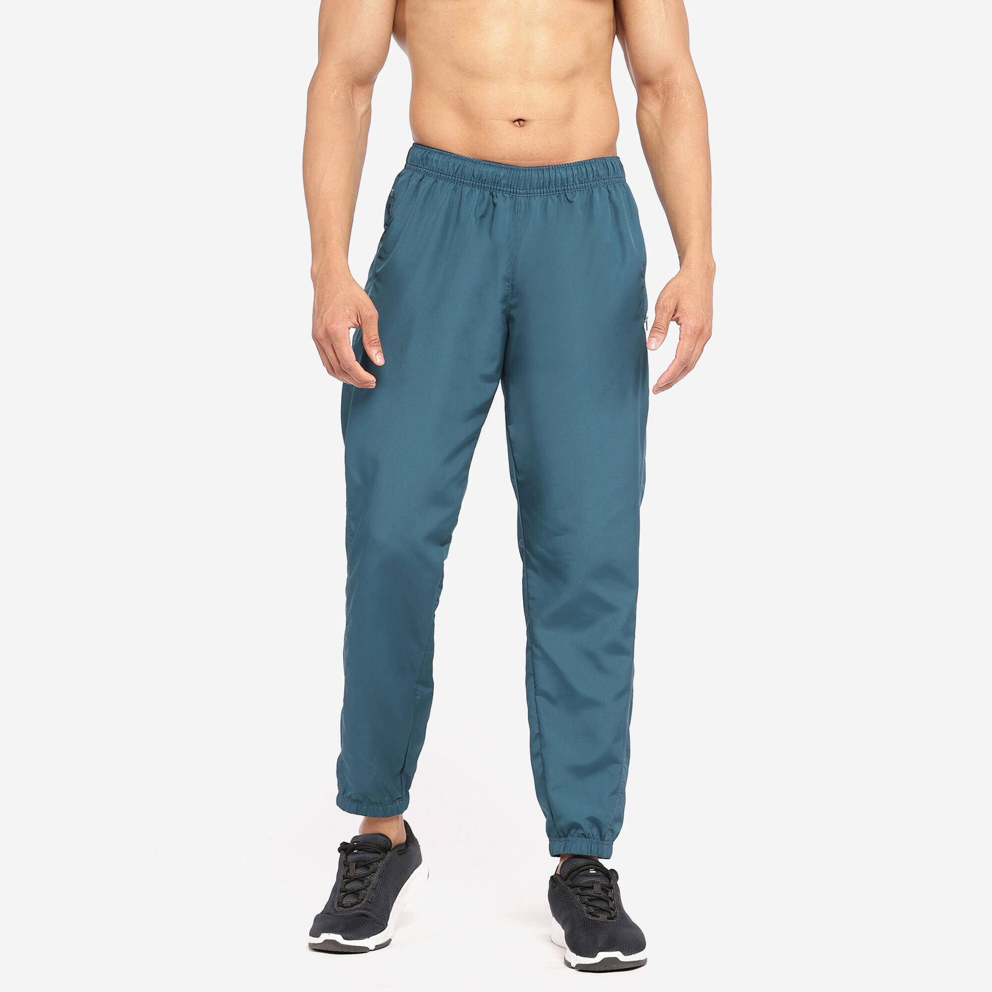 Men Gym Trackpants Slim Fit Jogger Style, Breathable, Quick Dry - Teal Blue