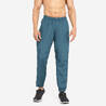 Men Gym Trackpants Joggers Slim Fit - teal blue
