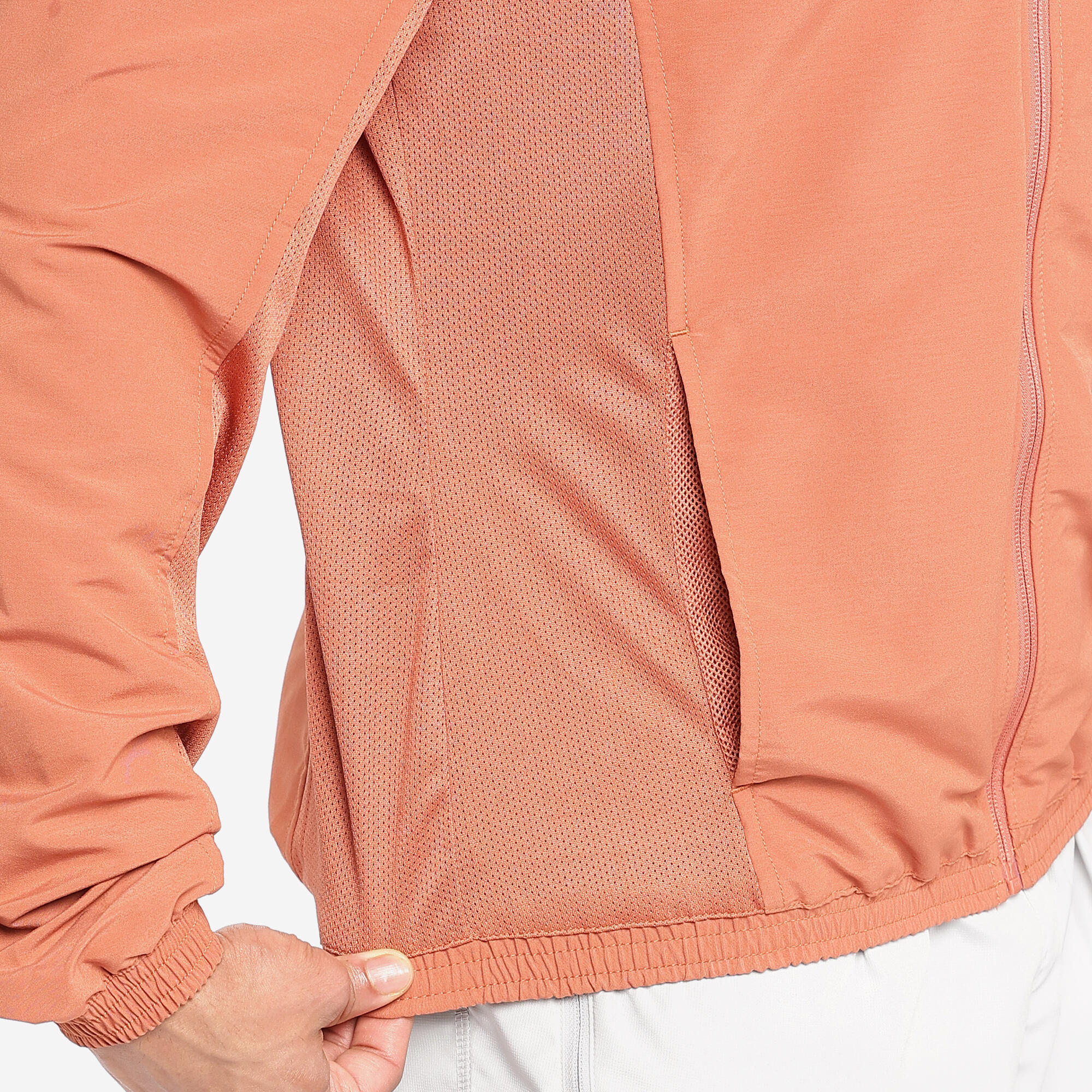 Men Fitness Tracksuit Jacket with Moisture Management FJA 100 - Sepia Brown