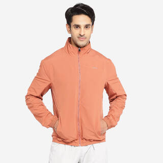 Men Fitness Tracksuit Jacket with Moisture Management FJA 100 - Sepia Brown