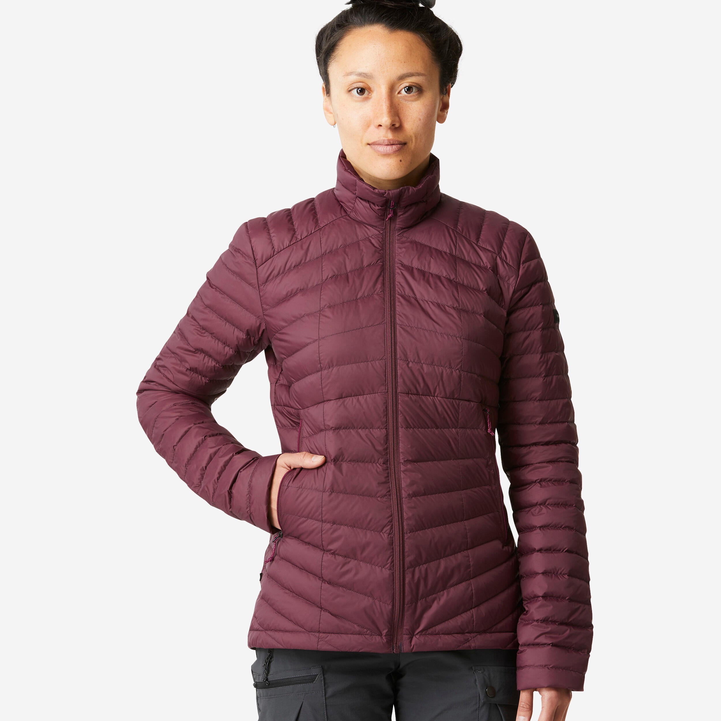 Forclaz - Doudoune En Duvet De Trek Montagne - Mt100 -5 °c - Femme - Doudoune Duvet - Randonnees Et Trekking Femme - Gris-rouge - 48 Xl - Decathlon